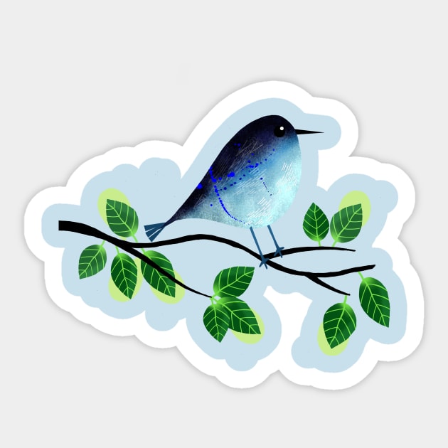 Bird on Branch Sticker by Scratch